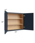 Southport Blue Shaker 33x30 Wall Cabinet