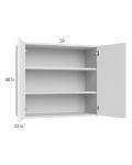Euro Gloss White 33x30-1/4 Wall Cabinet