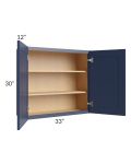 Bayville Blue 33x30 Wall Cabinet