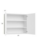 Venetian White Gloss 33x30 Wall Cabinet