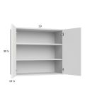 Harbor White 33x30-1/4 Wall Cabinet