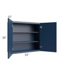 Portland Navy Blue 33x30 Wall Cabinet 