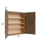 Midtown Mocha Shaker 33x36 Wall Cabinet