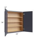 Vienna Indigo 33x36 Wall Cabinet