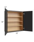 Vienna Black 33x36 Wall Cabinet