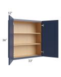 Bayville Blue 33x36 Wall Cabinet