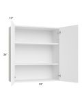 Venetian White Matte 33x36 Wall Cabinet