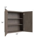 Natural Grey Shaker 33x36 Wall Cabinet