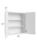 Portland White 33x36 Wall Cabinet