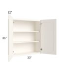 Signature Vanilla Glaze 33x36 Wall Cabinet