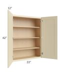Casselton Ivory 33x42 Wall Cabinet
