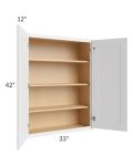 Stratus White 33x42 Wall Cabinet