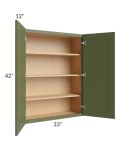 Midtown Hunter Green Shaker 33x42 Wall Cabinet
