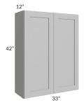 Midtown Painted Grey Shaker 33x42 Wall Cabinet