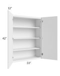Portland White 33x42 Wall Cabinet 