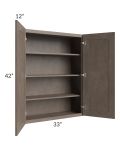 Providence Natural Grey 33x42 Wall Cabinet 