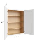 Alpine White Shaker 33x42 Wall Cabinet