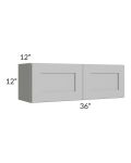 Midtown Painted Grey Shaker 36x12 Wall Cabinet