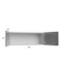 Milan Grey Gloss 36x12 Wall Cabinet
