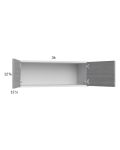 Euro Grey 36x12-5/8 Wall Cabinet