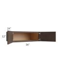 Tuscan Kona Brown 36x12x24 Wall Cabinet
