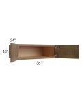 Midtown Mocha Shaker 36x12x24 Wall Cabinet