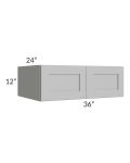 Midtown Painted Grey Shaker 36x12x24 Wall Cabinet