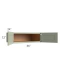 Midtown Pistachio Green Shaker 36x12x24 Wall Cabinet