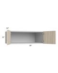 Milan Natural 36x12x24 Wall Cabinet