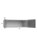 Milan Grey Gloss 36x12x24 Wall Cabinet