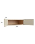 Stratton Khaki Shaker 36x12x24 Wall Cabinet 