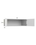 Euro Gloss White 36x12-5/8x24 Wall Cabinet