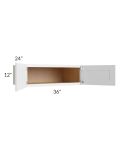 Asheville White Shaker 36x12x24 Wall Cabinet
