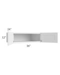 Aspen White Shaker 36x12x24 Wall Cabinet