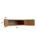 Portland Walnut 36x12x24 Wall Cabinet
