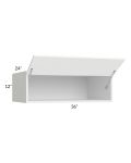 Venetian White Gloss 36x12x24 Lift Up Door Wall Cabinet
