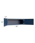 Portland Navy Blue 36x12 Wall Cabinet