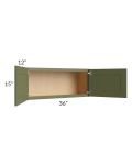 Midtown Hunter Green Shaker 36x15 Wall Cabinet