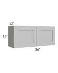 Midtown Painted Grey Shaker 36x15 Wall Cabinet