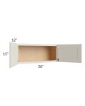 Asheville Cloud Shaker 36x15 Wall Cabinet