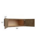 Midtown Mocha Shaker 36x15x24 Wall Cabinet