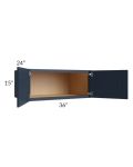 Southport Blue Shaker 36x15x24 Wall Cabinet