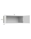 Euro Gloss White 36x15-1/8x24 Wall Cabinet