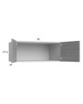 Euro Grey 36x15-1/8x24 Wall Cabinet