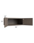 Natural Grey Shaker 36x15x24 Wall Cabinet