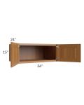 Artisan Walnut Shaker 36x15x24 Wall Cabinet