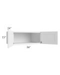 Dakota White 36x15x24 Wall Cabinet