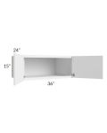 Portland White 36x15x24 Wall Cabinet