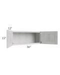 Heather Grey Shaker 36x15 Wall Cabinet