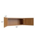 Artisan Walnut Shaker 36x15 Wall Cabinet